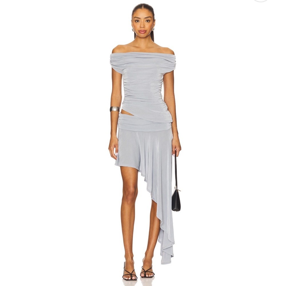 Lovers and Friends Salma Midi Skirt in Slate